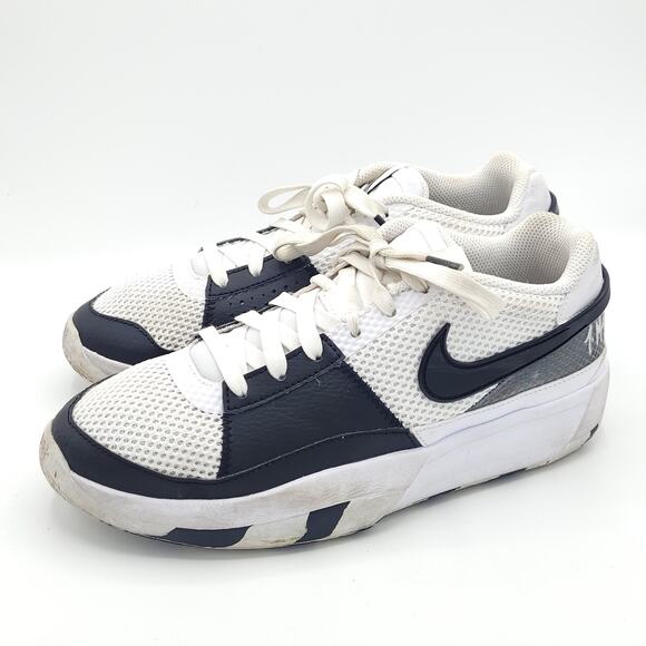 NIKE Ja Morant 1 Scratch 2.0 DX2294-102 GS White Black Size 6.5y - Picture 1 of 9